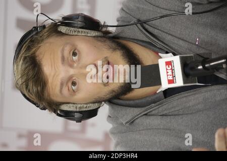 Exclusive - Amaury Leveaux at the 'Moscato Show' sport talk show on RMC Radio, interviewed by Vincent Moscato, in Paris, France, on April 21, 2015. Photo by Jerome Domine/ABACAPRESS.COM Stock Photo