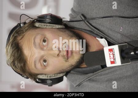 Exclusive - Amaury Leveaux at the 'Moscato Show' sport talk show on RMC Radio, interviewed by Vincent Moscato, in Paris, France, on April 21, 2015. Photo by Jerome Domine/ABACAPRESS.COM Stock Photo