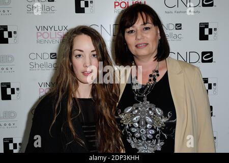 Exclusive. Actress Juliette Besson (daughter of Luc Besson and Anne Parillaud) and Elisabeth Deshayes attending the CND nail polish launch party in Paris, France on April 25, 2015. Photo by Aurore Marechal/ABACAPRESS.COM Stock Photo