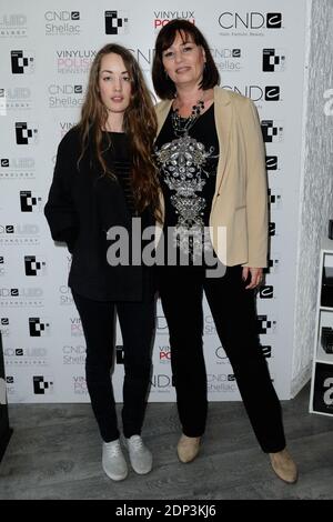 Exclusive. Actress Juliette Besson (daughter of Luc Besson and Anne Parillaud) and Elisabeth Deshayes attending the CND nail polish launch party in Paris, France on April 25, 2015. Photo by Aurore Marechal/ABACAPRESS.COM Stock Photo