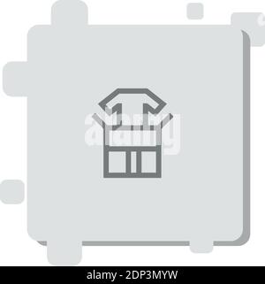 Unboxing vector icon modern simple vector illustration Stock Vector