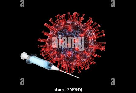 Coronavirus vaccine, conceptual illustration. Stock Photo