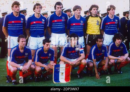 France's team during the Final of the UEFA EURO 1984 Soccer match