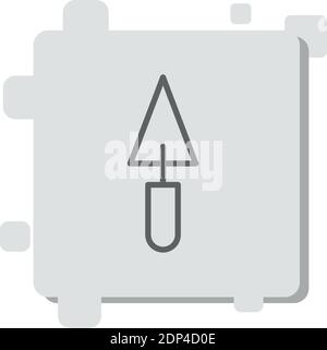 triangular shovel outline vector icon modern simple vector illustration Stock Vector