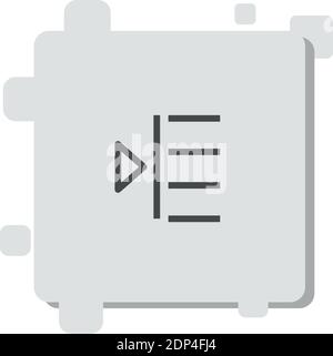 indent vector icon modern simple vector illustration Stock Vector