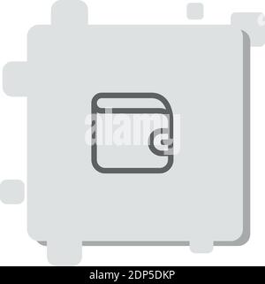 wallet with zipper vector icon modern simple vector illustration Stock Vector