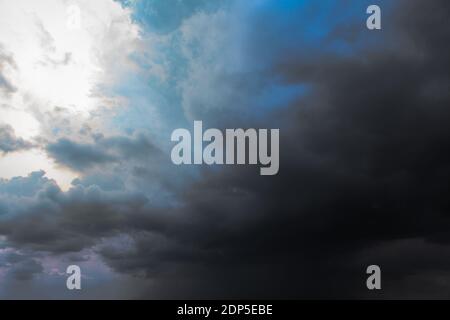 Nimbus grey background . Dark clouds in the sky Stock Photo