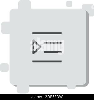 indent vector icon modern simple vector illustration Stock Vector