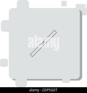 rectangular long shape vector icon modern simple vector illustration Stock Vector