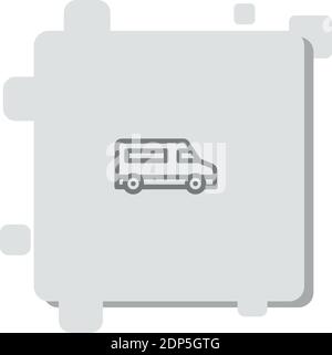 mini van vector icon modern simple vector illustration Stock Vector