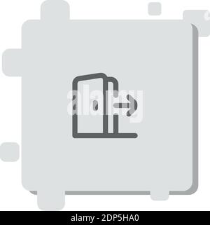 exit vector icon modern simple vector illustration Stock Vector