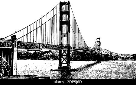 Golden Gate Bridge Stock Vector