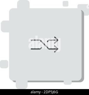 shuffle vector icon modern simple vector illustration Stock Vector