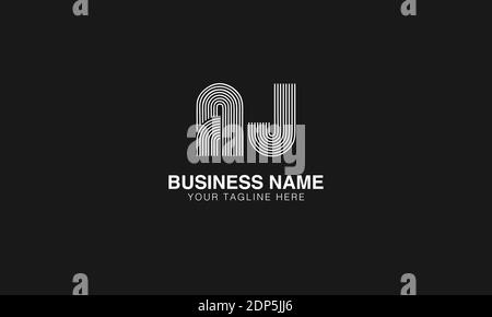 AJ A J initial based modern minimal creative logo vector template image. Line art finger print logo Stock Vector