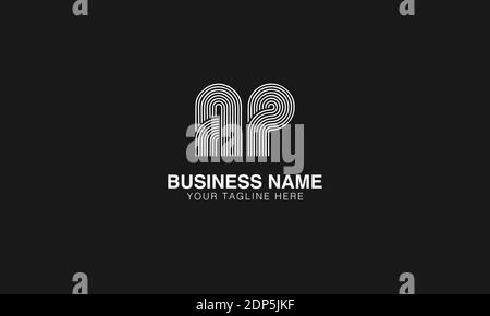 AP A P initial based modern minimal creative logo vector template image. Line art finger print logo Stock Vector