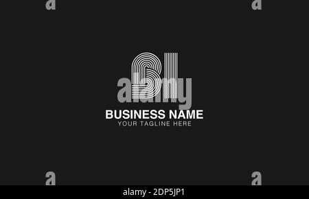 BI B I initial based modern minimal creative logo vector template image. Line art finger print logo Stock Vector