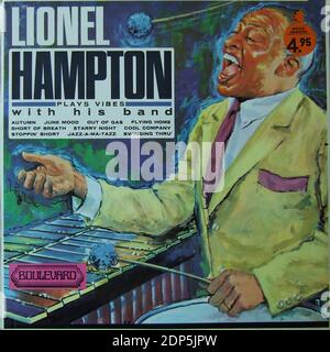 Lionel Hampton - plays Vibes with his Band - Vintage vinyl album cover Stock Photo