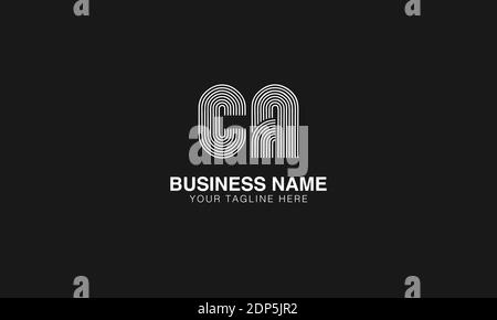 CA C A initial based modern minimal creative logo vector template image. Line art finger print logo Stock Vector