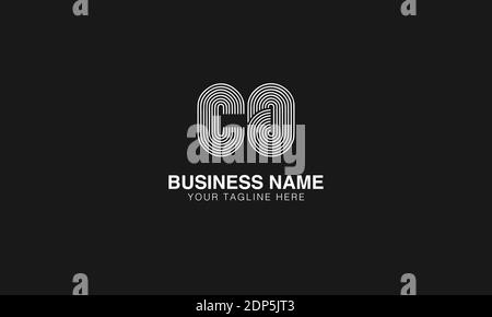 CO C O initial based modern minimal creative logo vector template image. Line art finger print logo Stock Vector