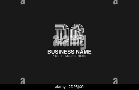 DB D B initial based modern minimal creative logo vector template image. Line art finger print logo Stock Vector