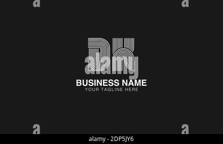 DK D K initial based modern minimal creative logo vector template image. Line art finger print logo Stock Vector