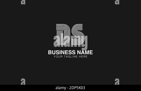 DS D S initial based modern minimal creative logo vector template image. Line art finger print logo Stock Vector