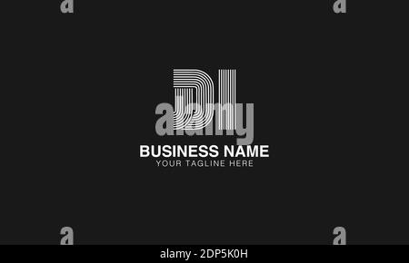 DI D I initial based modern minimal creative logo vector template image. Line art finger print logo Stock Vector