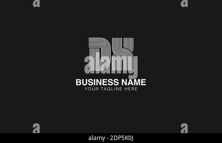 DX D X initial based modern minimal creative logo vector template image. Line art finger print logo Stock Vector