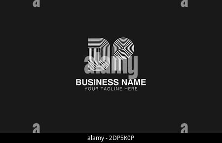 DP D P initial based modern minimal creative logo vector template image. Line art finger print logo Stock Vector