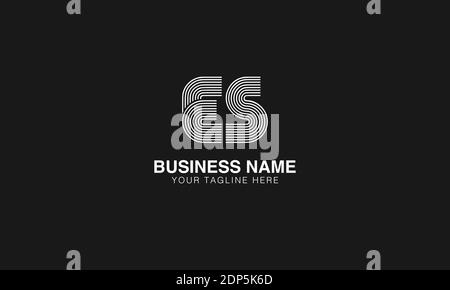 ES E S initial based modern minimal creative logo vector template image. Line art finger print logo Stock Vector
