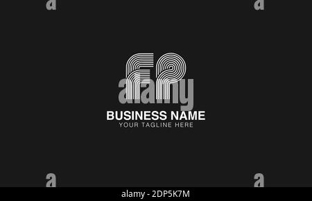 FP F P initial based modern minimal creative logo vector template image. Line art finger print logo Stock Vector
