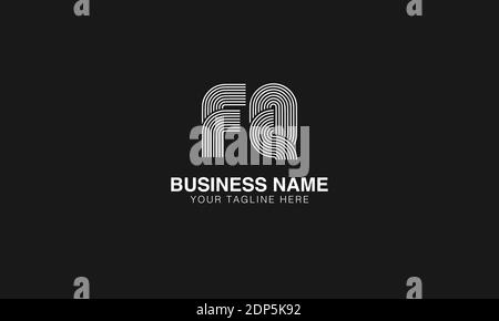 FQ F Q initial based modern minimal creative logo vector template image. Line art finger print logo Stock Vector