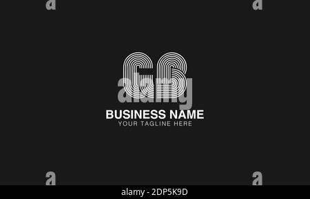 GB G B initial based modern minimal creative logo vector template image. Line art finger print logo Stock Vector