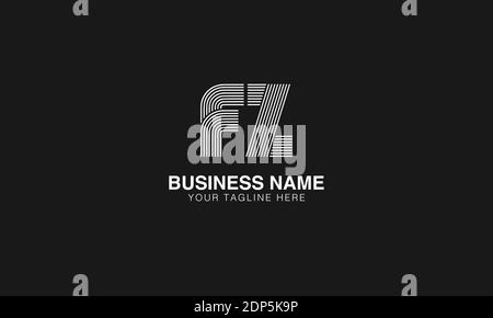 FZ F Z initial based modern minimal creative logo vector template image. Line art finger print logo Stock Vector