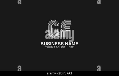 GF G F initial based modern minimal creative logo vector template image. Line art finger print logo Stock Vector