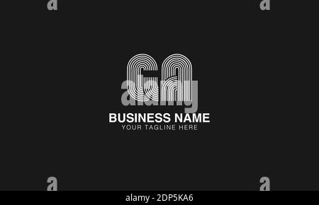 GA G A initial based modern minimal creative logo vector template image. Line art finger print logo Stock Vector