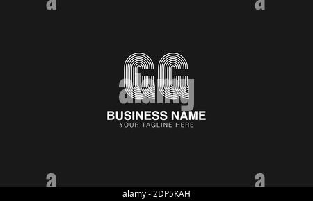 GG G initial based modern minimal creative logo vector template image. Line art finger print logo Stock Vector