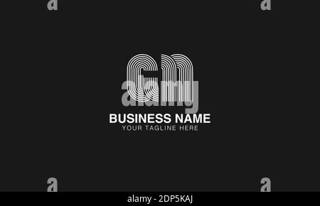 GN G N initial based modern minimal creative logo vector template image. Line art finger print logo Stock Vector