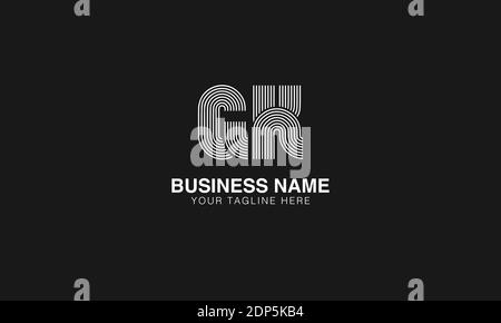 GK G K initial based modern minimal creative logo vector template image. Line art finger print logo Stock Vector