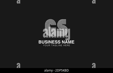 GS G S initial based modern minimal creative logo vector template image. Line art finger print logo Stock Vector