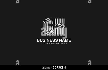 GX G X initial based modern minimal creative logo vector template image. Line art finger print logo Stock Vector