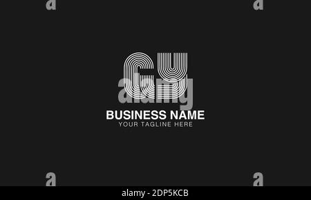 GY G Y initial based modern minimal creative logo vector template image. Line art finger print logo Stock Vector