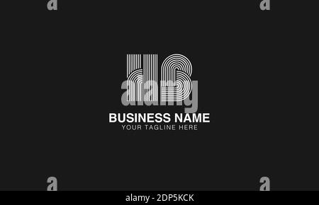 HB H B initial based modern minimal creative logo vector template image. Line art finger print logo Stock Vector