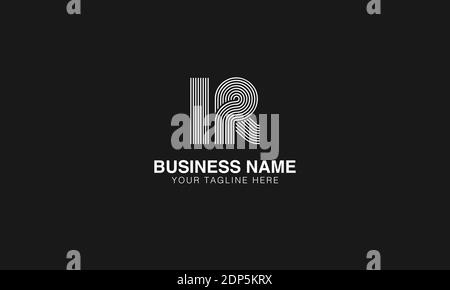 IR I R initial based modern minimal creative logo vector template image. Line art finger print logo Stock Vector