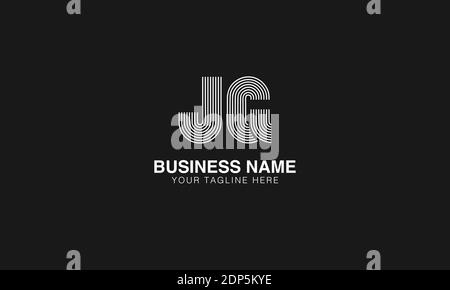 JG J G initial based modern minimal creative logo vector template image. Line art finger print logo Stock Vector