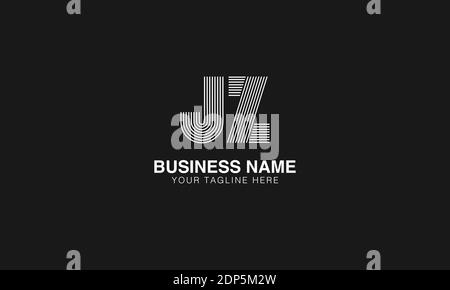 JZ J Z initial based modern minimal creative logo vector template image. Line art finger print logo Stock Vector