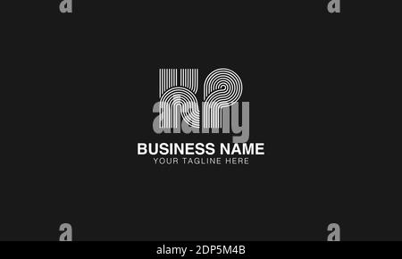KP K P initial based modern minimal creative logo vector template image. Line art finger print logo Stock Vector