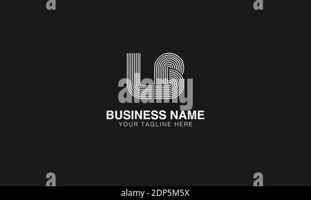 LB L B initial based modern minimal creative logo vector template image. Line art finger print logo Stock Vector