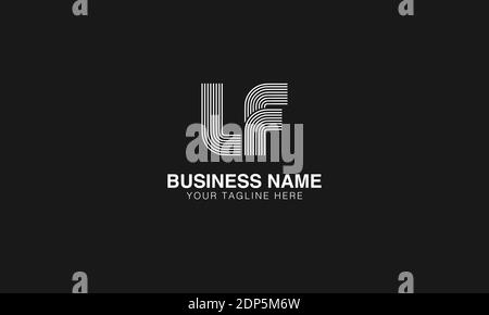 LF L F initial based modern minimal creative logo vector template image. Line art finger print logo Stock Vector