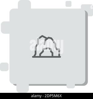 Cave graphic black white landscape sketch illustration vector Stock ...